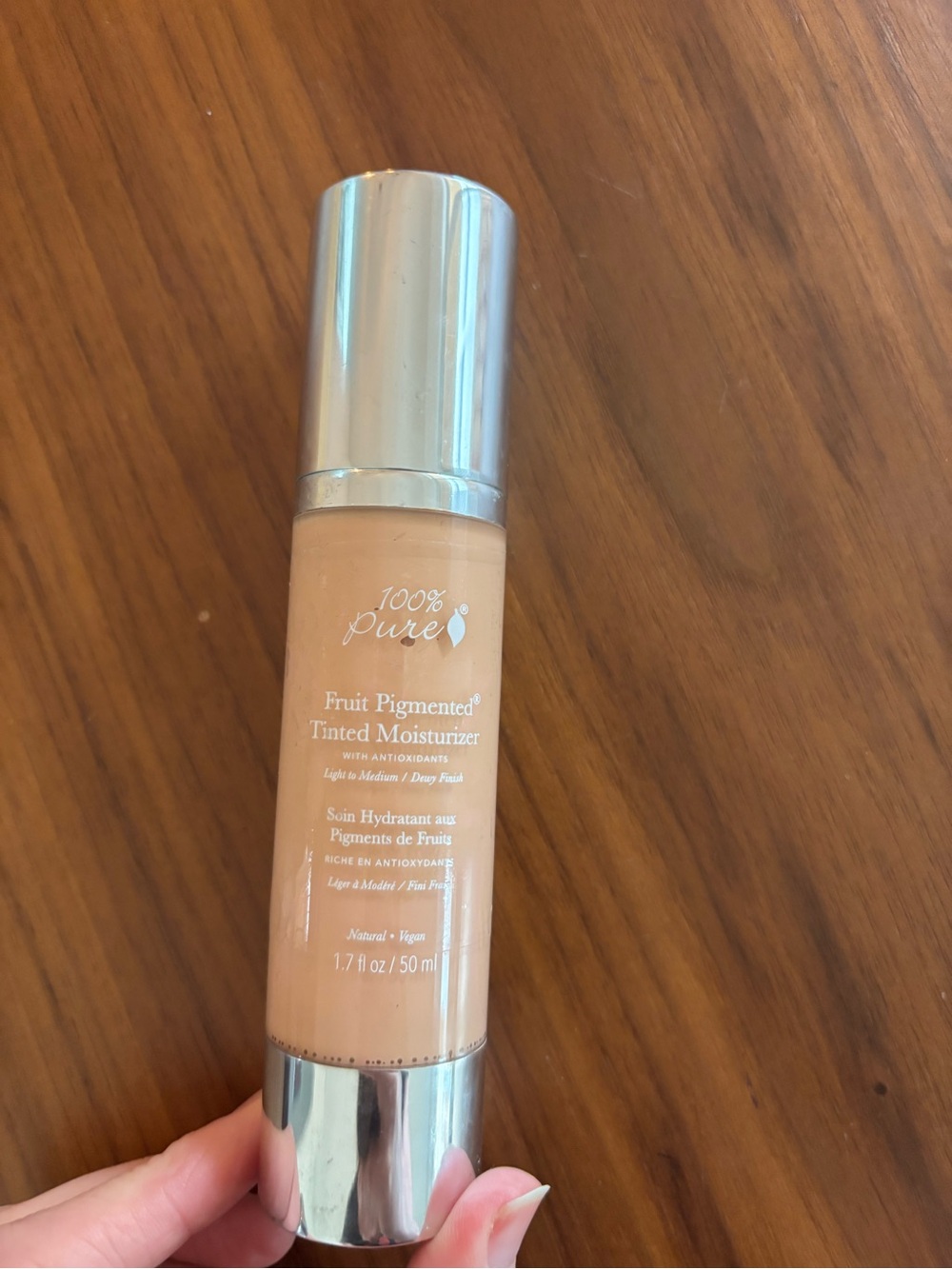 100% Pure Fruit Pigmented Tinted Moisturizer Light to Medium Dewy Finish